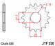JTF 520-16 Kawasaki / Suzuki / Yamaha / Cagiva / Triumph / Hyosung JTF 520-16 Kawasaki / Suzuki / Yamaha / Cagiva / Triumph / Hyosung