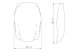 Plexi New Generation Touring 9283 HARLEY DAVIDSON SPORTSTER 1200 IRON XL1200NS (18-20), SPORTSTER 1200 LOW XL1200L (06-11), SPORTSTER 883 IRON XL883N (09-11), SPORTSTER 883 SUPERLOW XL883L (11-20)