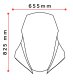 Plexi Windshield V-Tech Line Touring 1666 PIAGGIO MP3 350 (19-21), MP3 350 SPORT (19-21), MP3 500 BUSINESS (18-20), MP3 500 I.E. BUSINESS (17), MP3 500 I.E. SPORT (17), MP3 500 SPORT (18-20)…