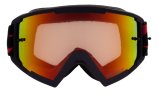 MX okuliare WHIP Matt Black - červené + číre plexi