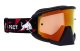 MX okuliare WHIP Matt Black - červené + číre plexi