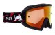 MX okuliare WHIP Matt Black - červené + číre plexi