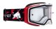 MX okuliare TORP White/Red - číre plexi