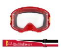 MX okuliare STRIVE Matt Red - číre plexi