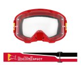 MX okuliare STRIVE Matt Red - číre plexi