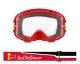MX okuliare STRIVE Matt Red - číre plexi