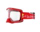 MX okuliare STRIVE Matt Red - číre plexi