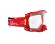MX okuliare STRIVE Matt Red - číre plexi