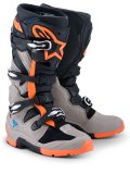 TECH 7 ENDURO - čierna/tmavo šedá/oranžová fluo