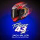 SUPERTECH R10 limitovaná edícia JACK MILLER, (matný karbon/červená/modrá/žltá/biela)