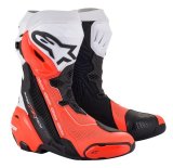 SUPERTECH R VENTED, (čierna/biela/červená fluo, perforované obšitie)