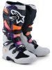 Topánky TECH 7, ALPINESTARS (čierna/svetlo šedá/oranžová fluo/gradient)