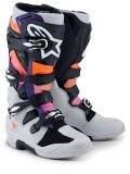 Topánky TECH 7, ALPINESTARS (čierna/svetlo šedá/oranžová fluo/gradient)