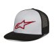 Šiltovka CORP TRUCKER - biela/čierna/červená