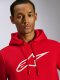 AGELESS HOODIE 3 - červená/biela