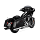 16763 Výfukové koncovky Twin Slash Round chróm, Harley-Davidson Touring (95-25)