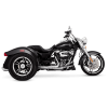 16796 Výfukové koncovky Twin Slash Round chróm, Harley-Davidson Touring (17-25)
