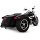 16796 Výfukové koncovky Twin Slash Round chróm, Harley-Davidson Touring (17-25)