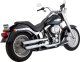 16844 Výfukové koncovky Twin Slash 3" chróm, Harley-Davidson Softail (07-09)
