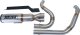 27321 Kompletný výfuk Hi-Output RR brúsená nerez, Harley-Davidson Touring (17-24)