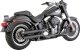 46343 Výfukové koncovky Twin Slash 3" čierna, Harley-Davidson Softail (10-17)