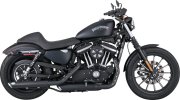 46361 Výfukové koncovky Twin Slash 3" čierna, Harley-Davidson Sportster (14-22)