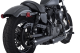 46361 Výfukové koncovky Twin Slash 3" čierna, Harley-Davidson Sportster (14-22)