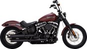 46376 Výfukové koncovky Twin Slash 3" čierna, Harley-Davidson Softail (18-26)
