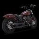 46376 Výfukové koncovky Twin Slash 3" čierna, Harley-Davidson Softail (18-26)