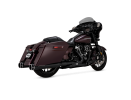 46676 Výfukové koncovky Torquer 450 čierna s obrobenými hranami, Harley-Davidson Touring (17-26)
