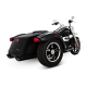 46796 Výfukové koncovky Twin Slash Round čierna, Harley-Davidson Touring (17-25)
