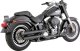 46844 Výfukové koncovky Twin Slash 3" čierna, Harley-Davidson Softail (07-09)