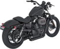 47219 Kompletný výfuk Shortshots Staggered čierna, Harley-Davidson Sportster (04-13)