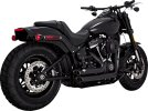 47333 Kompletný výfuk Shortshots Staggered čierna, Harley-Davidson Softail (18-24)
