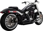 47335 Kompletný výfuk Shortshots Staggered čierna, Harley-Davidson Softail (18-24)