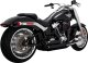 47335-22 Kompletný výfuk Shortshots Staggered čierna, Harley-Davidson Softail (18-22)