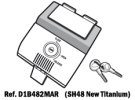 Uzamykací mechanizmus D1B482MAR pre SH48 sivý titán