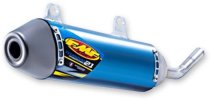 025214 Výfuková koncovka Powercore 2.1 Shorty titán, modrý elox, Husqvarna TC 250 (17-18), TE 250 (17-18) a ďalšie