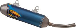 025248 Výfuková koncovka Powercore 2.1 titán, modrý elox, KTM 125 SX (19-22), 125 XC (22) a ďalšie