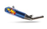 044486 Výfuková koncovka Factory 4.1 RCT titán, modrý elox, modré viečko, Yamaha WR250F (23-26), YZ250F (19-26), YZ250FX (20-26)