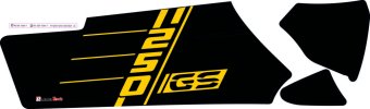 Polep kyvnej vidlice Grippertech BMW R1200/R1250 GS/GSA (žltá, 1250 GS)