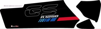 Polep kyvnej vidlice Grippertech BMW R1200/R1250 GS/GSA (modrá/červená, R1250)