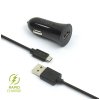 Autonabíjačka MicroUSB 2,4 A black Autonabíjačka MicroUSB 2,4 A black