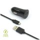 Autonabíjačka MicroUSB 2,4 A black Autonabíjačka MicroUSB 2,4 A black