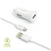 Autonabíjačka MicroUSB 2,4 A white