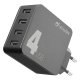 USB nabíjačka Multipower 4 black USB nabíjačka Multipower 4 black