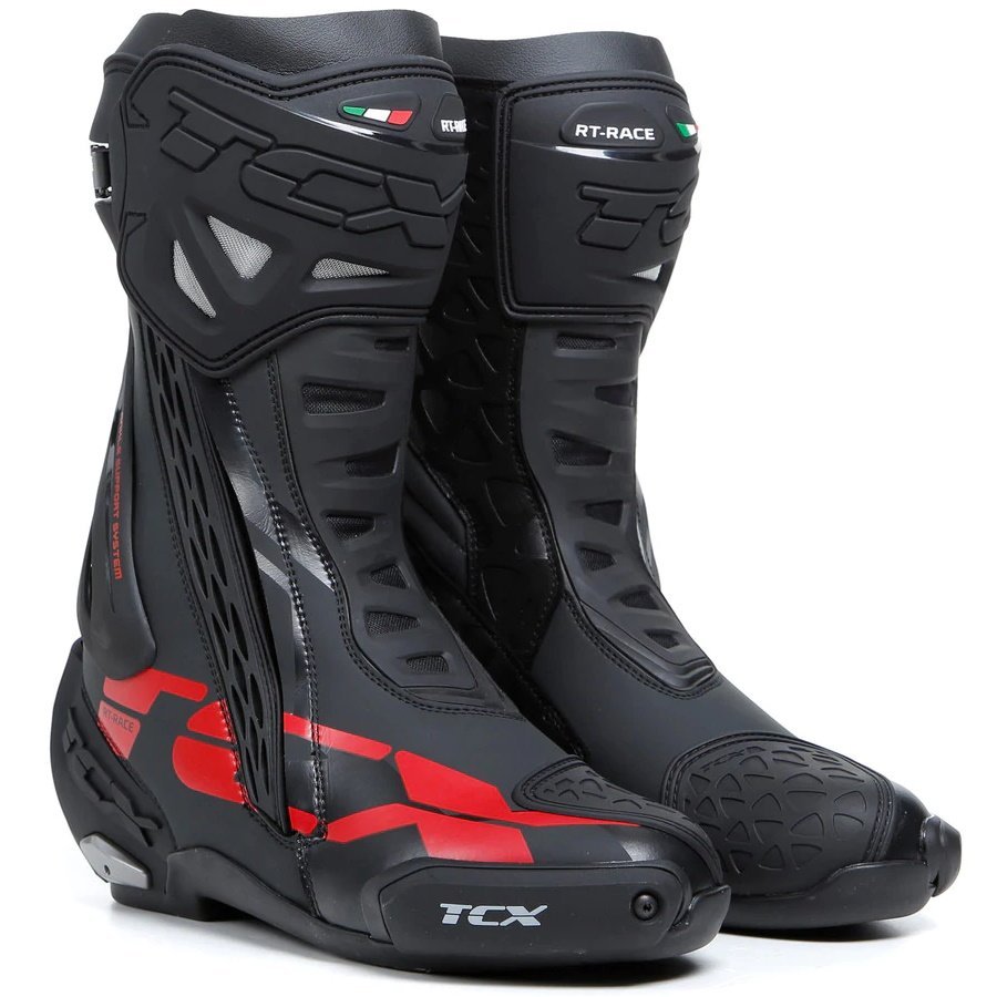 Moto boty TCX RT-RACE černá/šedá/červená 45