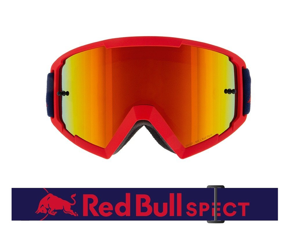 Red Bull MX brýle WHIP Matt Red - červené + čiré plexi