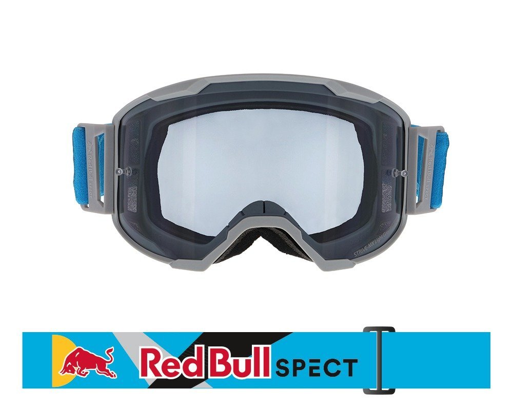 Red Bull MX brýle STRIVE Matt Light Grey - kouřové plexi