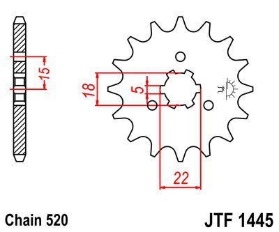 JT Sprockets JTF 1445-13 Suzuki / Kawasaki